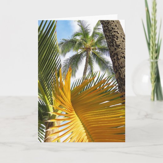 Hawaiian Palms Bedankkaart (Voorkant)