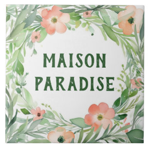 Hawaiian Paradise Custom House Naam Bord Sign Tegeltje