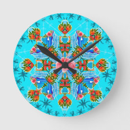 Hawaiian Paradise Flames (blauw) Ronde Klok