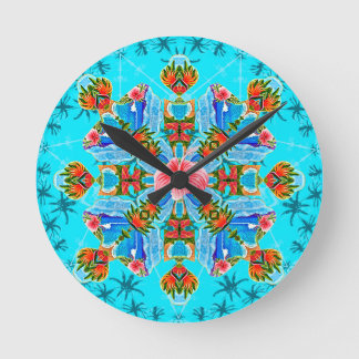 Hawaiian Paradise Flames (blauw) Ronde Klok