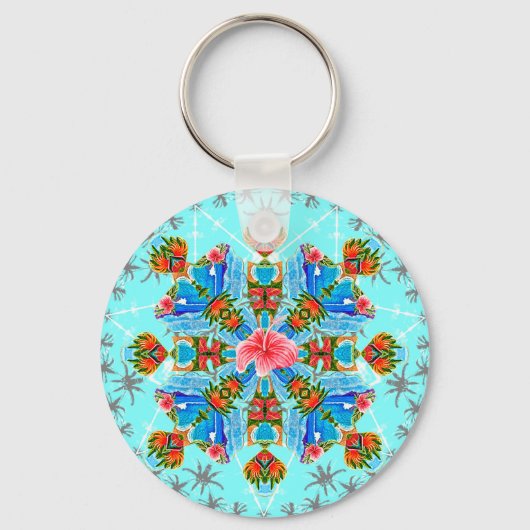 Hawaiian Paradise Flames Sleutelhanger (Voorkant)