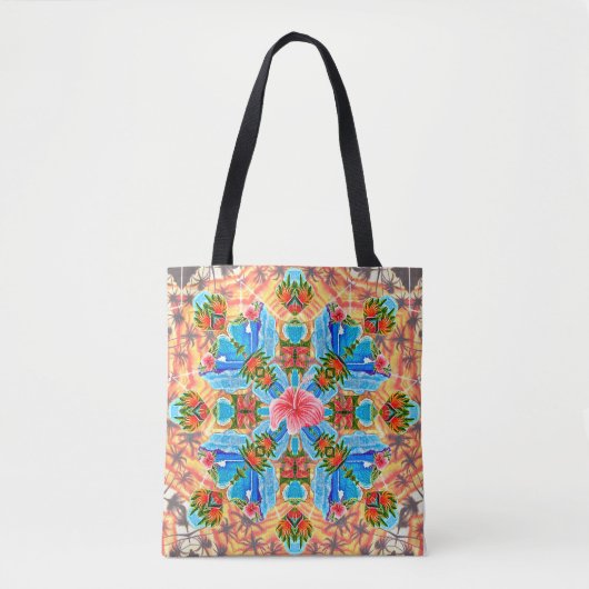 Hawaiian Paradise Flames Tote Bag (Voorkant)
