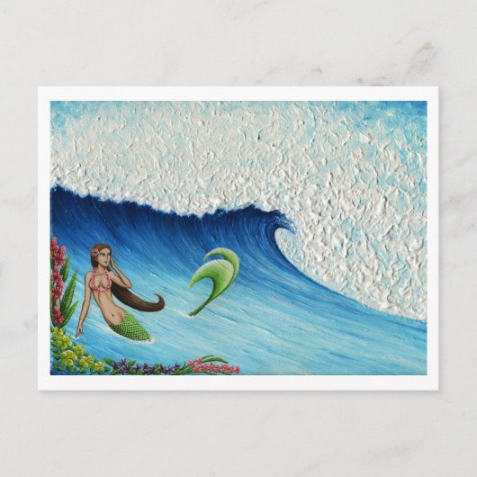 Hawaiian Paradise Mermaid Briefkaart (Voorkant)