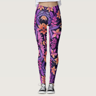 Hawaiian Paradise Pattern Leggings