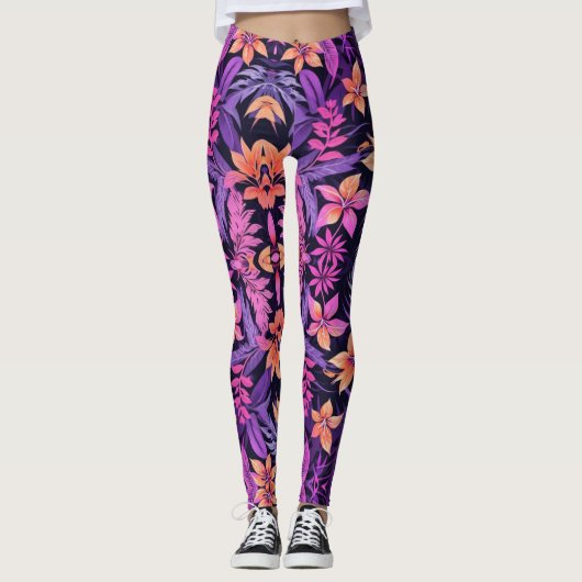 Hawaiian Paradise Pattern Leggings (Voorkant)
