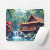 Hawaiian Paradise Tropical Bungalow Muismat (Met muis)