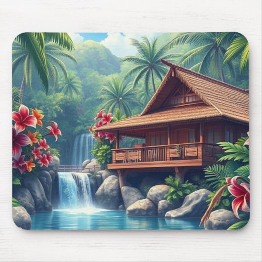 Hawaiian Paradise Tropical Bungalow Muismat (Voorkant)