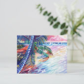 Hawaiian Paradise Tropical Seascape Palmbomen Briefkaart (Staand voorkant)