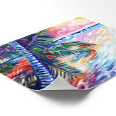 Hawaiian Paradise Tropical Seascape Palmbomen Poster (Hoek)