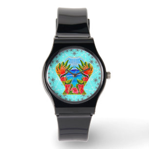 Hawaiian Paradise Twice (Blauw) Horloge
