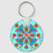 Hawaiian Paradise Twice (Blauw) Sleutelhanger (Achterkant)