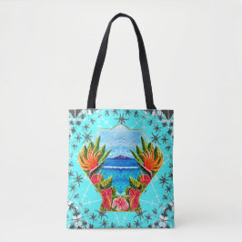 Hawaiian Paradise Twice (Blauw) Tote Bag