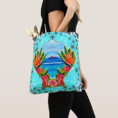 Hawaiian Paradise Twice (Blauw) Tote Bag (Dichtbij)