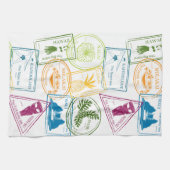 Hawaiian Passport Stamp Kitchen Towel Theedoek (Horizontaal)