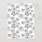 Hawaiian Pattern Adult Coloring Briefkaart (Voorkant)