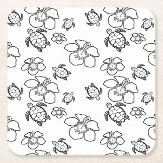 Hawaiian Pattern Adult Coloring Paper Onderzetter