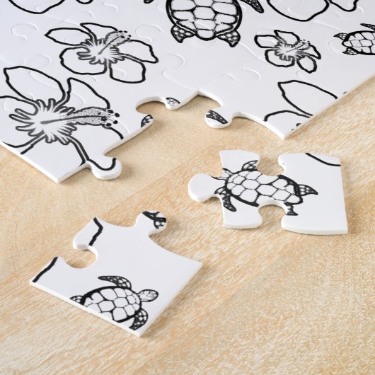 Hawaiian Pattern Adult Coloring Puzzle Legpuzzel (Zijkant)