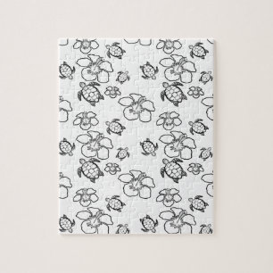 Hawaiian Pattern Adult Coloring Puzzle Legpuzzel