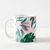 Hawaiian Pattern roze Flowers Koffiemok (Links)