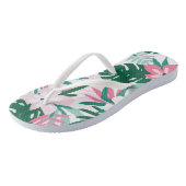 Hawaiian Pattern roze Flowers Teenslippers (Schuin)
