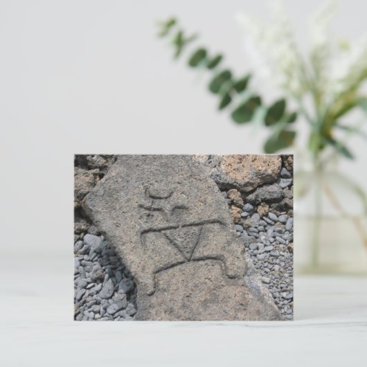 Hawaiian Petroglyph - Briefkaart (Staand voorkant)