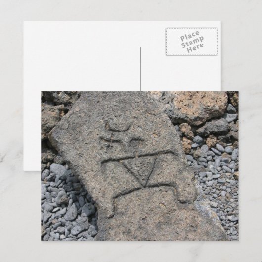 Hawaiian Petroglyph - Briefkaart (Voorkant / Achterkant)
