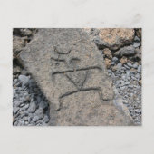 Hawaiian Petroglyph - Briefkaart (Voorkant)