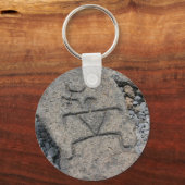 Hawaiian Petroglyph - Sleutelhanger (Voorkant)
