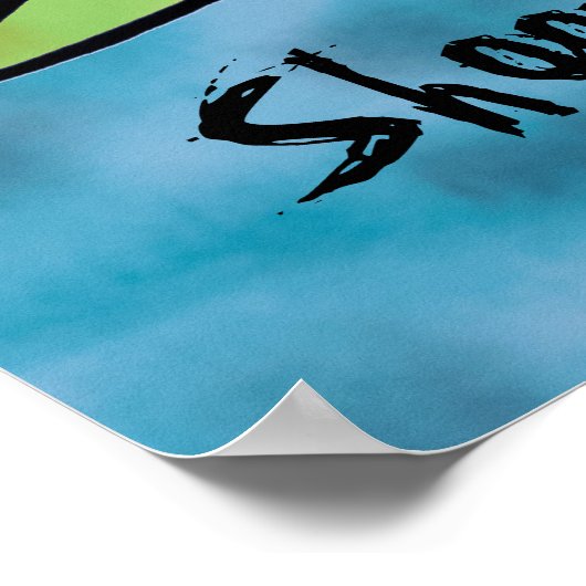 Hawaiian Petroglyph Surfer Riding the Waves Poster (Hoek)