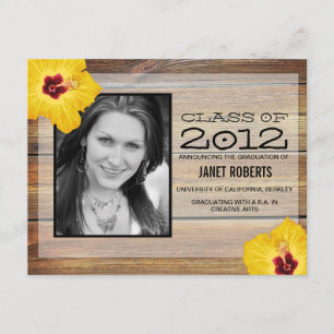 Hawaiian Photo Afstuderen Invitation Kaart