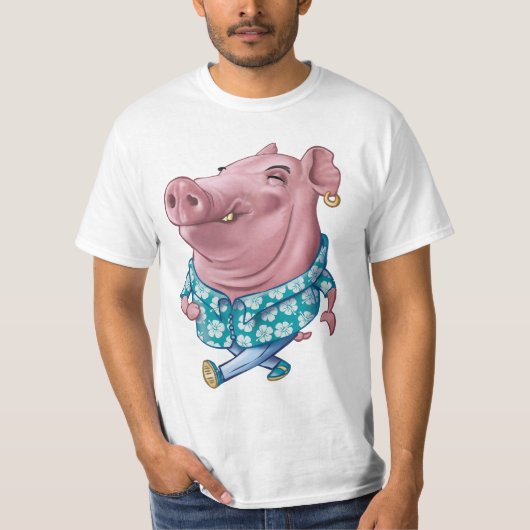 Hawaiian Pig T-shirt (Voorkant)