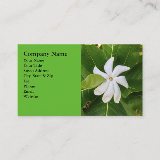 Hawaiian Pikake Jasmine Blossom Visitekaartje (Voorkant)