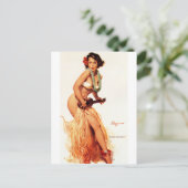 Hawaiian Pin Up Briefkaart (Staand voorkant)