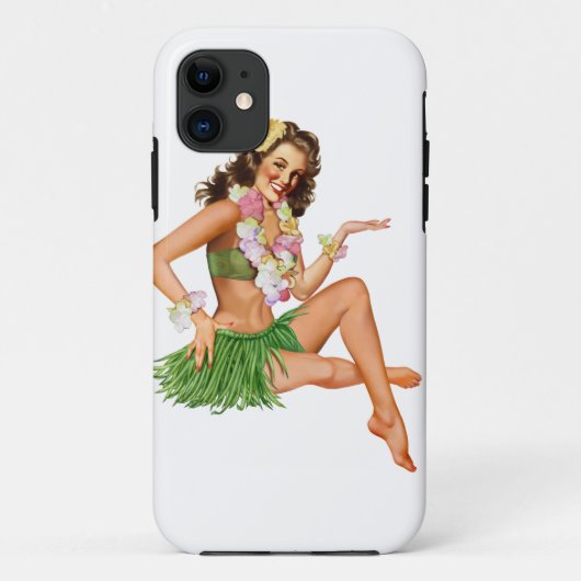  Hawaiian pin-up girl iPhone 5 hoesjes (Achterkant)