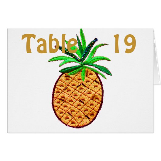 Hawaiian Pineappel Table Number (Voorkant Horizontaal)