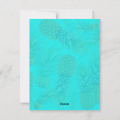 Hawaiian Pineapple Aqua Kerstmis Dank je wel Feestdagenkaart (Achterkant)