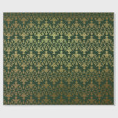 Hawaiian Pineapple Emerald Green Gold Cadeaupapier (Vlak)