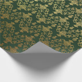 Hawaiian Pineapple Emerald Green Gold Cadeaupapier (Hoek)