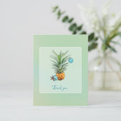 Hawaiian Pineapple Kerstmis Dank je voor je openst Feestdagenkaart (Staand voorkant)