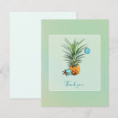 Hawaiian Pineapple Kerstmis Dank je voor je openst Feestdagenkaart (Voorkant / Achterkant)