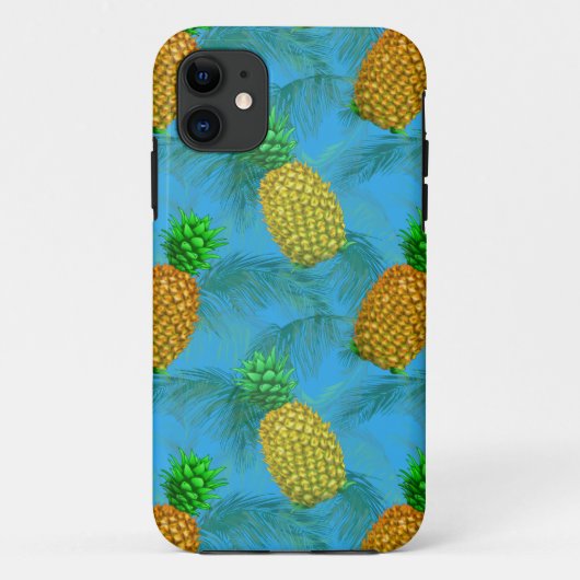 Hawaiian Pineapple Navy Blue Case-Mate iPhone Case (Achterkant)
