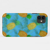 Hawaiian Pineapple Navy Blue Case-Mate iPhone Case (Achterkant (horizontaal))