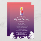 Hawaiian Pineapple & Palm Trees Vrijgezellenfeest Kaart (Voorkant / Achterkant)