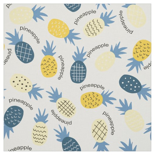 Hawaiian Pineapple Pattern Tropisch ontwerp Stof (Swatch)