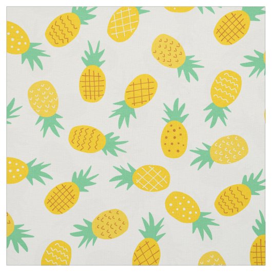 Hawaiian Pineapple Pattern Tropisch ontwerp Stof (Swatch)