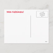 Hawaiian Pineapple Santa Hat Postcard Feestdagenkaart (Achterkant)