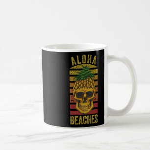 Hawaiian Pineapple Skull Aloha straait Funny Hawai Koffiemok