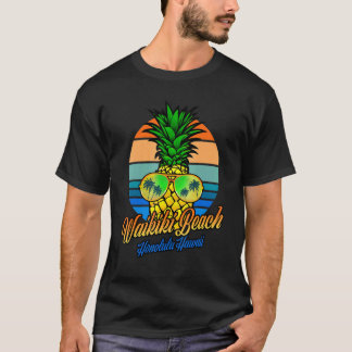 Hawaiian Pineapple Sunbril Waikiki Beach Honolu T-shirt
