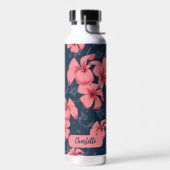 Hawaiian Pink Flowers Cute Floral Pattern Waterfles (Links)