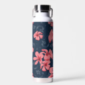Hawaiian Pink Flowers Cute Floral Pattern Waterfles (Voorkant)